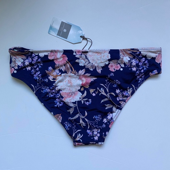 EVERYDAY SUNDAY BLUE BIKINI DITSY FLORAL FEMININE COTTAGECORE COASTAL POOL TOILE - Picture 7 of 12